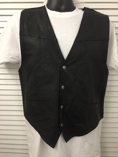 "Vintage lightweight leather vest w/ snap front acetate backed adjustable vest, Unisex leather rodeo time Western to preppy vest. Paragraff label made in India. Shoulder 15\" Chest 40\" Length 25\" to pointed front back 24\" Bottom 38\" Arm opening 14\" x 2" Preppy Vest, Rodeo Time, White Kimono, Vest Outfits, Leather Vest, Pajama Bottoms, Pajama Top, Wool Cardigan, Western Outfits