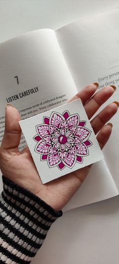 Mini Mandala Small Cute Mandala Art, Madhubani Art Aesthetic, Mandala Small Design, Mandala Art Birthday Card, Easy Small Mandala Art, Personal Diary Ideas Creative Cover, Small Canvas Mandala Art, Mandala Art Small Design