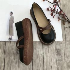 Department Name: Adult Item Type: Flats Outsole Material: Rubber Closure Type: Slip-On Flats Type: Basic Insole Material: PU Lining Material: PU Occasion: Casual Toe Shape: Round Toe Fashion Element: Shallow Upper Material: PU Season: Spring/Autumn Fit: Fits true to size, take your normal size Pattern Type: Solid Summer Mary Janes With Leather Sole And Round Toe, Casual Summer Mary Janes With Round Toe, Casual Mary Janes With Rubber Sole For Summer, Casual Summer Mary Janes With Rubber Sole, Casual Brown Flat Mary Janes, Summer Leather Shoes With Round Toe, Casual Brown Ankle Strap Flats, Casual Brown Flat Heel Mary Janes, Spring Low-top Mary Janes