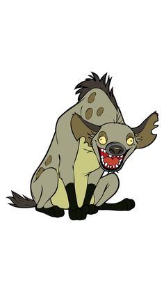 an image of a cartoon animal that is sitting down with its mouth open and teeth out