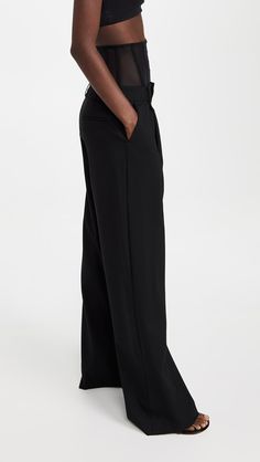 Monse Bustier Trousers | Shopbop Healthcare Professionals, Welt Pockets, Stretch Fabric, Bodice, Straight Leg, Dry Clean, Top Brands, Trousers, Women Wear