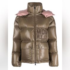 Abbaye Padded Jacket Abbaye Padded Jacket From Moncler Featuring Sepia Brown, Chenille Logo Patch, Down-Feather Filling, Front Zip Fastening, Classic Hood, Long Sleeves And Two Front Flap Pockets. Imported Composition Lining: Polyamide 100%, Feather Down 100% Outer: Polyamide 100% Brand New, Never Worn. Size 3 (Us Large) Grey Parka, Fur Hood Jacket, Womens Quilted Jacket, Moncler Women, Black Wool Coat, Moncler Jacket, Down Puffer Jacket, Down Puffer Coat, Black Down