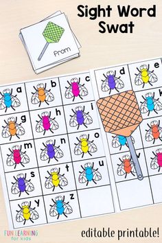 the sight word swat is an easy way to practice letter sounds