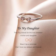 Etsy - Shopping Cart Daughter Ring, Infinity Rings, Diamond Rings With Price, Pink Diamond Ring, Mother Daughter Gifts, Infinite Love, Daughter Jewelry, Infinity Ring, Rings Jewelry Fashion