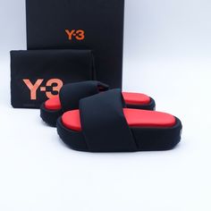 Adidas Y-3 Platform Slide Sandals Fz4505 Black/Red - Brand New In Box, Box Is Damaged. Us Size 4 Men's == Us Size 5.5 Women's We Only Sell 100% Genuine Products, Sourced From Major Retailers. Red Sporty Sandals For Streetwear, Sporty Red Sandals For Streetwear, Adidas Slide Sandals For Streetwear, Adidas Slides With Rubber Sole For Streetwear, Adidas Sporty Slides With Rubber Sole, Adidas Sporty Sandals For Streetwear, Adidas Open Toe Sandals For Streetwear, Casual Black Sandals With Red Sole, Gents Shoes