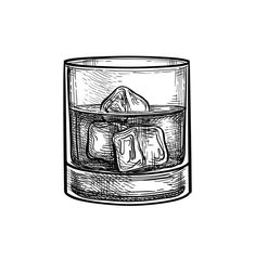 an image of a glass with ice cubes in it