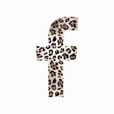 the letter f is made up of leopard print