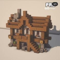 an image of a house made out of wood and stone with the words pro on it