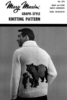 an old knitting pattern for a man's sweater