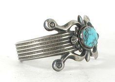 Turquoise Bracelet, Turquoise, Sterling Silver, Silver