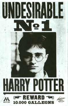 the wanted poster for harry potter