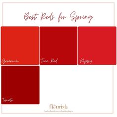 the best red for spring is in this color palette, and it's perfect to use