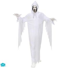 a man in a white ghost costume