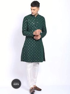 **Custom Stitched Chikankari Lakhnavi Embroidered Kurta for Men with White Silk Pajama**  Need help with checkout or payment? Contact me directly for assistance. I'm here to help!  **Product Details - **Customizable Colors Choose your preferred color from our shade card. Dyeing is free of charge. - **Custom Options After placing your order, you'll receive a measurements chart to fill out and return. The kurta will be made to your specifications. - **Handling Time Typically, processing takes 3-4 Traditional Wear For Festivals With Long Sleeve, Festive Traditional Wear With Long Sleeves, Long Sleeve Sherwani With Chikankari Embroidery For Diwali, Bollywood Style Sherwani With Long Sleeves, Traditional Fit Long Sleeve Sherwani With Chikankari Embroidery, Festive Long Sleeve Traditional Fit Kurta, Festive Long Sleeve Traditional Kurta, Traditional Fit Long Sleeve Kurta With Dabka, Long Sleeve Sherwani With Chikankari Embroidery For Festivals