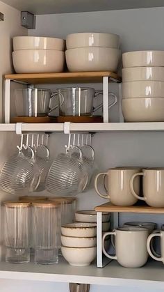 Small Counter Organization, Different Kitchen Aesthetics, Display Kitchen Utensils Ideas, Glassware Organization Kitchen Cabinets, Maximizing Small Kitchen Space, Kitchen Equipment Aesthetic, No Counter Space Kitchen Ideas, Kitchen Plates Organization Cabinets, Kitchen Decor Small Apartment