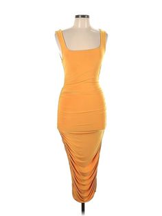 SABORA Cocktail Dress Size: Large Orange Dresses - used. 95% Polyester, 5% Spandex, Bodycon, Scoop Neck, Midi/Calf Length, Sleeveless | SABORA Cocktail Dress - Bodycon: Orange Dresses - Used - Size Large Orange Cocktail Dress, Orange Cocktail Dresses, Orange Cocktail, Orange Dresses, Dress Bodycon, Orange Dress, Scoop Neck, Cocktail Dress, Women Handbags