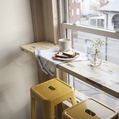 an instagram page with the caption saying, 29 install a breakfast bar who needs a kitchen table when you've got a built in coffee bar? instructions here