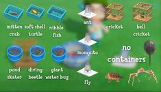 there are many different types of animals in this game, including crabs and other sea creatures