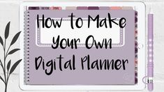 Habit Tracker Bullet Journal Make Your Own Digital Planner, Planner Youtube, To Do Planner, Ipad Tutorials, Planner Pdf, Digital Calendar, Free Planner, Planner Inspiration, Diy Planner