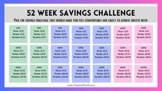 the 52 week savings challenge is here