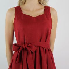 "Spring dress. Write the selected color in the message Elegant maroon linen dress with 2 pockets , maxi long, perfect for casual wear Details: - 100% natural linen produced in Europe ; - medium weight (180 gram per square meter); - color: maroon, could be any from our colors catalog (color samples at the photo); Made to order, approximately a few days, If you have any questions please message me and I will be glad to answer. Size guide : Size XS Bust: fits bust around 33\"-34\"/ 84-88 cm Waist: Red Linen Maxi Dress For Summer, Linen Square Neck Sundress, Summer Linen A-line Maxi Dress, Summer Linen Maxi Dress With Square Neck, Linen Casual Dress, Color Catalog, Summer Linen Dresses, Linen Casual, Spring Dress