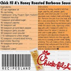 the label for chick fil's honey roasted barbecue sauce