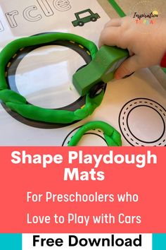 Free shape Playdough mats for preschoolers and toddlers Playdough Number Mats, Indoor Toddler Activities, Indoor Activities For Toddlers, Playdough Mats, Sensory Activity, Montessori Learning, Free Shapes, Sensory Activities, Simple Shapes