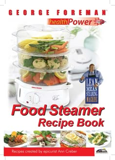 the food steamer recipe book is shown