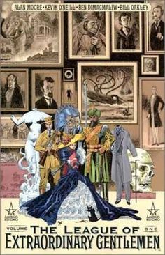 the league of extraordinary gentlemen movie poster, with an image of two men and one woman