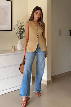 Jessieblue_ Teacher Outfits Summer, Waistcoat Outfit, Summer Teacher Outfits, Business Casual Outfit