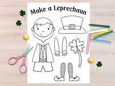 a st patrick's day coloring page for kids