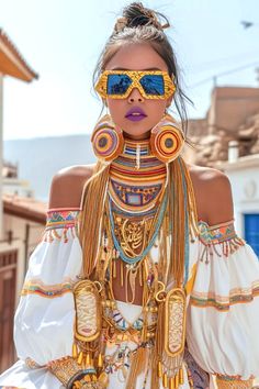 Rave Looks, Pop Art Fashion, Mexican Fashion, Star Wars Outfits, Eclectic Fashion, Causual Outfits, Native American Fashion, African Inspired, Mode Inspiration