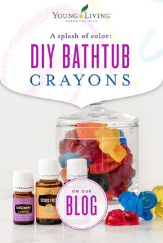 Make bath time fun with these homemade, oil-infused bath crayons ️ Bath Time Activities, Homemade Crayons, Bath Crayons, Diy Bathtub, Diy Crayons, Essential Oils For Kids, Diy Essentials, Yl Essential Oils, Diy Recipe