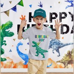 The Most Adorable Dino Birthday Shirt For Your Little Guy! Perfect T To Celebrate A Birthday! Soft, Cotton Material. Size 2t Machine Wash Smoke-Free, Clean Home. Be Sure To Browse Our New Updated Inventory. I Will Bundle Items To Save On Shipping Costs. More Sizes Listed, As Well As Other Dino Items For The Enthusiasts!! Dino Birthday Shirt, Boutique Shirts, Disney Toddler, Tropical Animals, Top Kids, Dino Birthday, Embroidered Crewneck, Flower Graphic, Kids Boutique