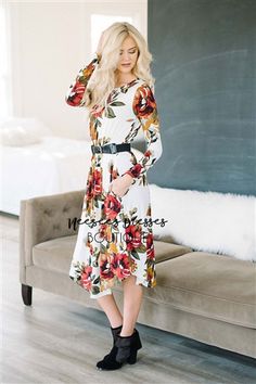 Jw fashion | modest | dress Trendy Modest Dresses, Mint Floral Dress, Cute Modest Dresses, Neesees Dresses, Modest Bridesmaid Dresses, Modest Dress, Ivory Dress, Light Ivory, Church Dresses