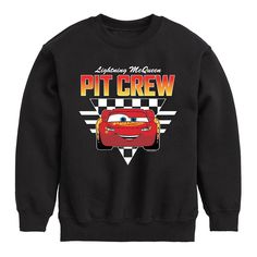 Add cool new style to his casual wardobe with this Disney / Pixar Cars Boys 8-20 Lightning Pit Crew Fleece Sweatshirt. © Disney Add cool new style to his casual wardobe with this Disney / Pixar Cars Boys 8-20 Lightning Pit Crew Fleece Sweatshirt. © Disney / Pixar FEATURES Crewneck Long sleevesFABRIC & CARE Solid colors: cotton; Heather colors: cotton, polyester Machine wash Imported Size: X Large. Color: Black. Gender: male. Age Group: kids. Boys Flannel, Pit Crew, Disneyland Outfits, Boys Pattern, Disney Pixar Cars, Pixar Cars, Toddler Boy Outfits, Top Graphic Tees, Disney Cars