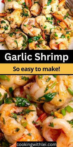 garlic shrimp is so easy to make and it looks delicious