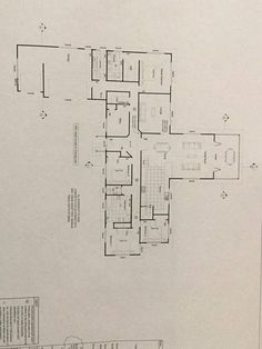 the floor plan for this house is shown in black and white