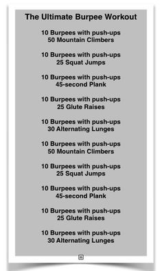 the ultimate burpee workout for beginners with pictures and instructions to build your own burpee