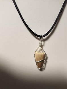 A very rare Fossilized dinosaur tooth hand wrapped in .925 silver. You dont find these every day. On a satin 18 inch necklace. Wisdom Tooth Necklace, Dragon Tooth Necklace, First Lost Tooth Necklace, Dinosaur Tooth Necklace, Elk Tooth Necklace For Sale, Sevierville Tn, Tooth Necklace, Hand Wrap, Very Rare