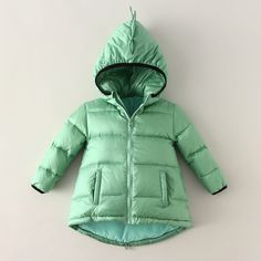 This Kids' Puffy Jacket is the perfect choice to beat the chill. Designed in a regular fit, a dinosaur spike design hood, classic button and zip-through closure and roomy front pockets, kids will be cosy as they run around in this snug winter puffer jacket. Material: Polyester Suggested Size Suggested Age Inch Cm 31.5 80 12-18M 35.4 90 2T 39.4 100 3T 43.3 110 4T 47.2 120 5T 21.2 130 6T *Please allow 1-3cm differences due to manual measurement. Playful Winter Outerwear For Outdoor Activities, Solid Warm Hooded Puffer Jacket, Warm Solid Hooded Puffer Jacket, Solid Color Warm Hooded Puffer Jacket, Playful Long Sleeve Outerwear For Outdoor, Playful Winter Outerwear For Outdoor, Playful Hooded Outerwear For Outdoor Activities, Playful Fall Outdoor Outerwear, Playful Hooded Winter Outerwear