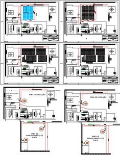 four diagrams showing the different parts of an electrical system