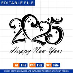 the happy new year svt file is available for use in any type of design