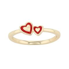 This Kid’s 14K Gold Plated Double Heart Mother & Child Stack Ring makes a touching gift for your little lady. Click on this JEWELRY & WATCHES GUIDE to learn about fit, styles, materials and more! This Kid’s 14K Gold Plated Double Heart Mother & Child Stack Ring makes a touching gift for your little lady. Click on this JEWELRY & WATCHES GUIDE to learn about fit, styles, materials and more! FEATURES Width: 5.2 mm Plating: 14k gold Metal: brass Shank style: straight Band fit: comfort fit Finish: po Mother Child, Stack Ring, Double Heart, Mother And Child, Stacking Rings, Rings Statement, Gender Female, Statement Rings, Gold Metal