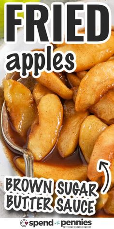 fried apples with brown sugar and butter sauce