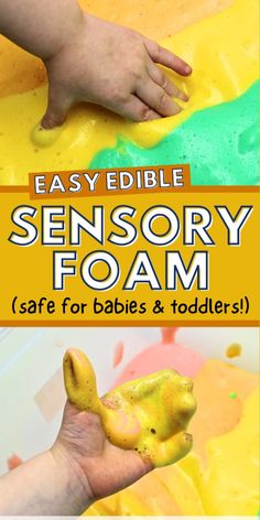 an easy and fun activity for toddlers to do with soapy foam, using the same