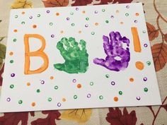 handprints made to look like the word b is for baby