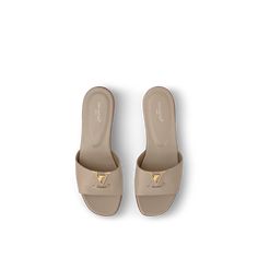 LOUIS VUITTON® - Lv Capri Flat Mule - Pebble Louis Vuitton Gifts, Ballerina Pumps, Trunk Bag, Espadrilles Platform, Flat Mules, Louis Vuitton Official, Buckle Shoes, Monogram Bag, Trainer Boots