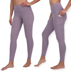 ~~~~~~~ Welcome To My Closet .~~~~~~ 90 Degree By Reflex Capri Leggings In Frosted Lilac Manufacturer Color - Frosted Lilac Inside Waist Pocket Two Side Pockets Moisture Wicking 4 Way Stretch High Rise High Compression 76% Polyester 24% Spandex Machine Washable Condition- New With Tag, There Is Stain (I Think It Is Just Dirty) Inside By The Brand Logo.- Please Check Out The Last Photo. There Is A Darker Square On Back Waist - I Think It Is From Stamping The Brand Logo For Both Sides. Please See Full-length Moisture-wicking Purple Activewear, Functional Pants For Light Exercise, Functional Solid Pants For Light Exercise, Functional Solid Color Pants For Light Exercise, Purple Stretch Activewear With Pockets, Pilates Leggings With Pockets, Solid Yoga Tights With Pockets, Solid Color Yoga Tights With Pockets, Yoga Tights With Pockets