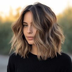 Long Layered Bob with Soft Waves Shaggy Long Layers, Long Layers With Fringe, Layers With Fringe, Fine Hair Cuts, Long Layered Bob, Shaggy Long Hair, Dark Brunette Hair, Hair 2024, Long Layered Haircuts